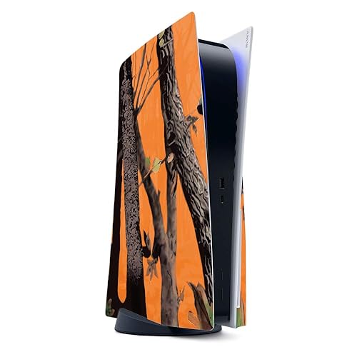 MightySkins Gaming Skin for PS5 / Playstation 5 - Orange Camo | Protective Viny wrap | Easy to Apply and Change Style | Made in The USA
