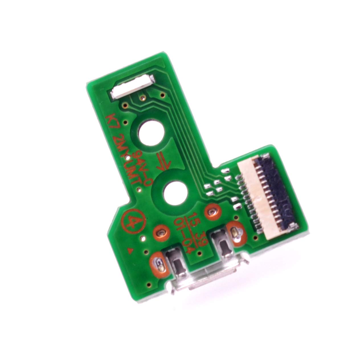 Deal4GO JDS-030 12-pin Micro USB Charging Port Board Socket PCB Replacement for Sony PS4 Controller