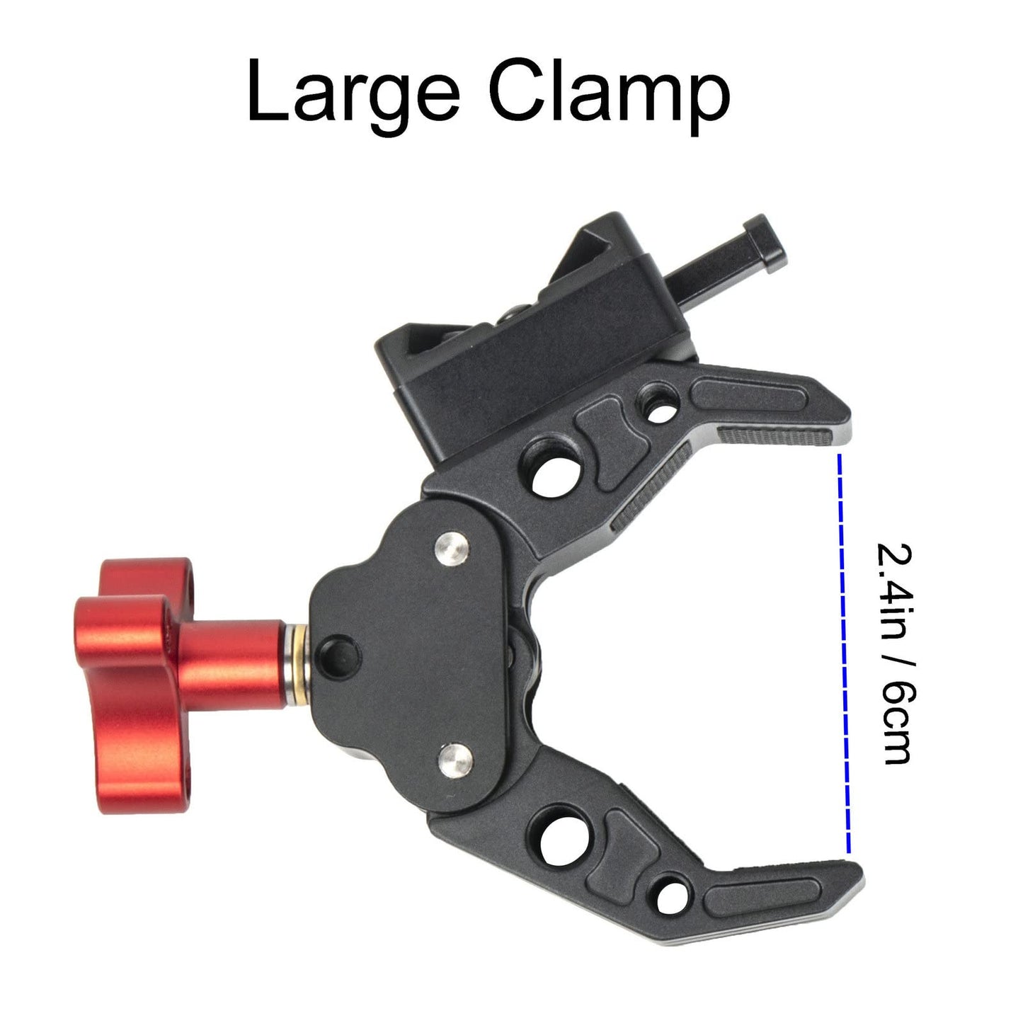 Came-TV V-Mount Battery Clamp Large Open Angle and Solid Structure Adapter with 1/4 and 3/8 inches Screw Holes Mounting to Light Stand or Tripod