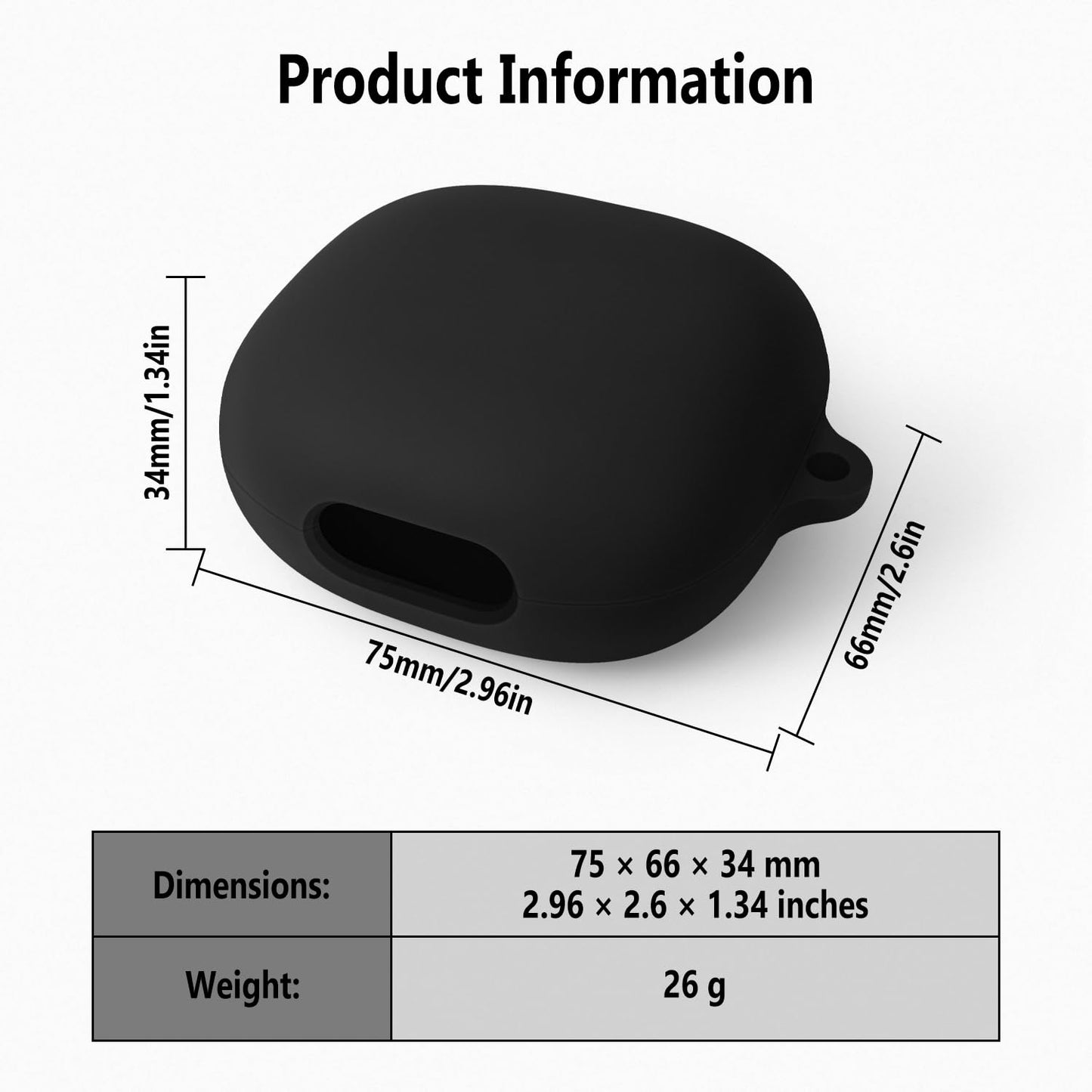 Geiomoo Silicone Case for Anker Soundcore Sport X20, Protective Cover with Carabiner (Black)