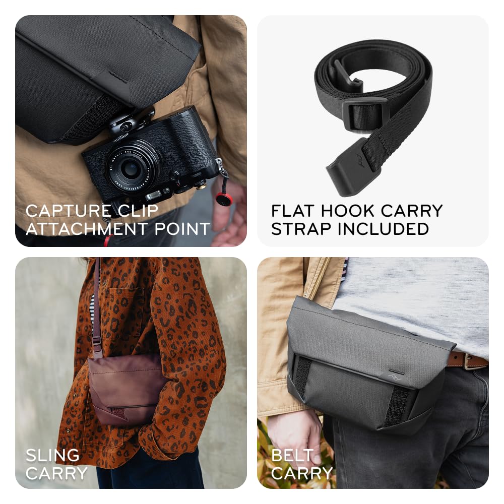 Peak Design Field Pouch V2, Eclipse, 2-in-1 Organizer and Sling Bag, Adjustable Shoulder Strap and Integrated Belt Loops, Weatherproof Nylon Canvas