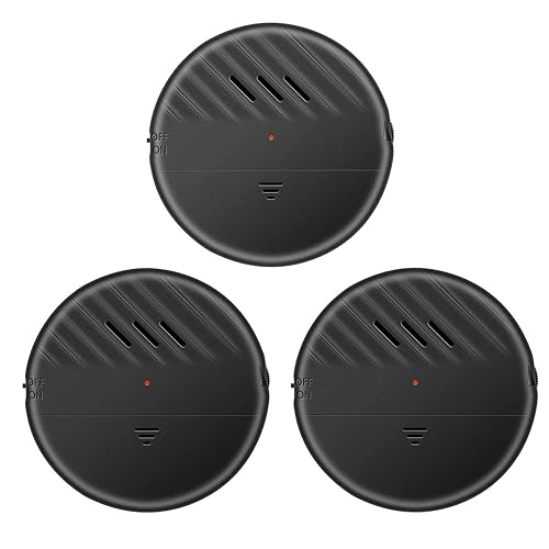 EverNary Window Vibration Alarm,3Pack 125dB Loud Ultra-Slim Anti-Theft Alarm for Door and Window Glass Break Sensor Alert with Adjustable Sensitivity
