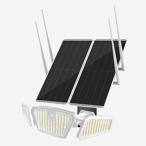 LINYUNYIN® Solar Outdoor Wireless Access Points with Security Flood Light,Outdoor Solar Light Wireless WiFi Extender Signal Booster 2-1,Long Range