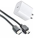 USB C USBC Calculator Charger Cable & Block Set for Texas Instruments TI-84 Plus CE Color/TI-Nspire CX/CX CAS/TI-84 Plus/TI-84 Plus C Silver