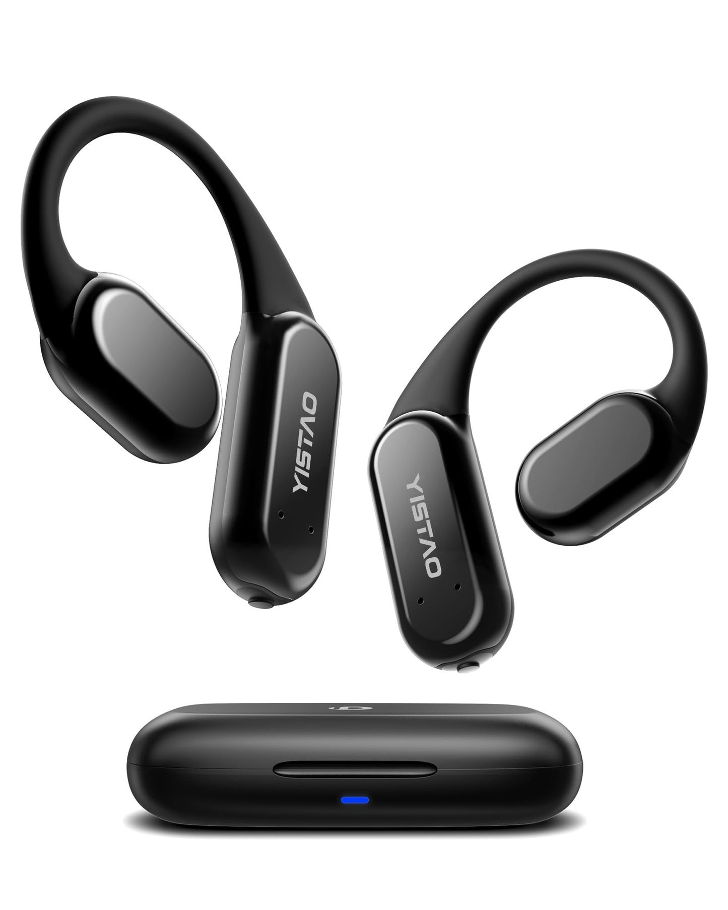 DEMICEA True Wireless Bone Conduction Earphones, OWS Open Ear Headphones with Earhooks, Bluetooth 5.3, Up to 60H Playtime with Case, IP68, AAC/SBC