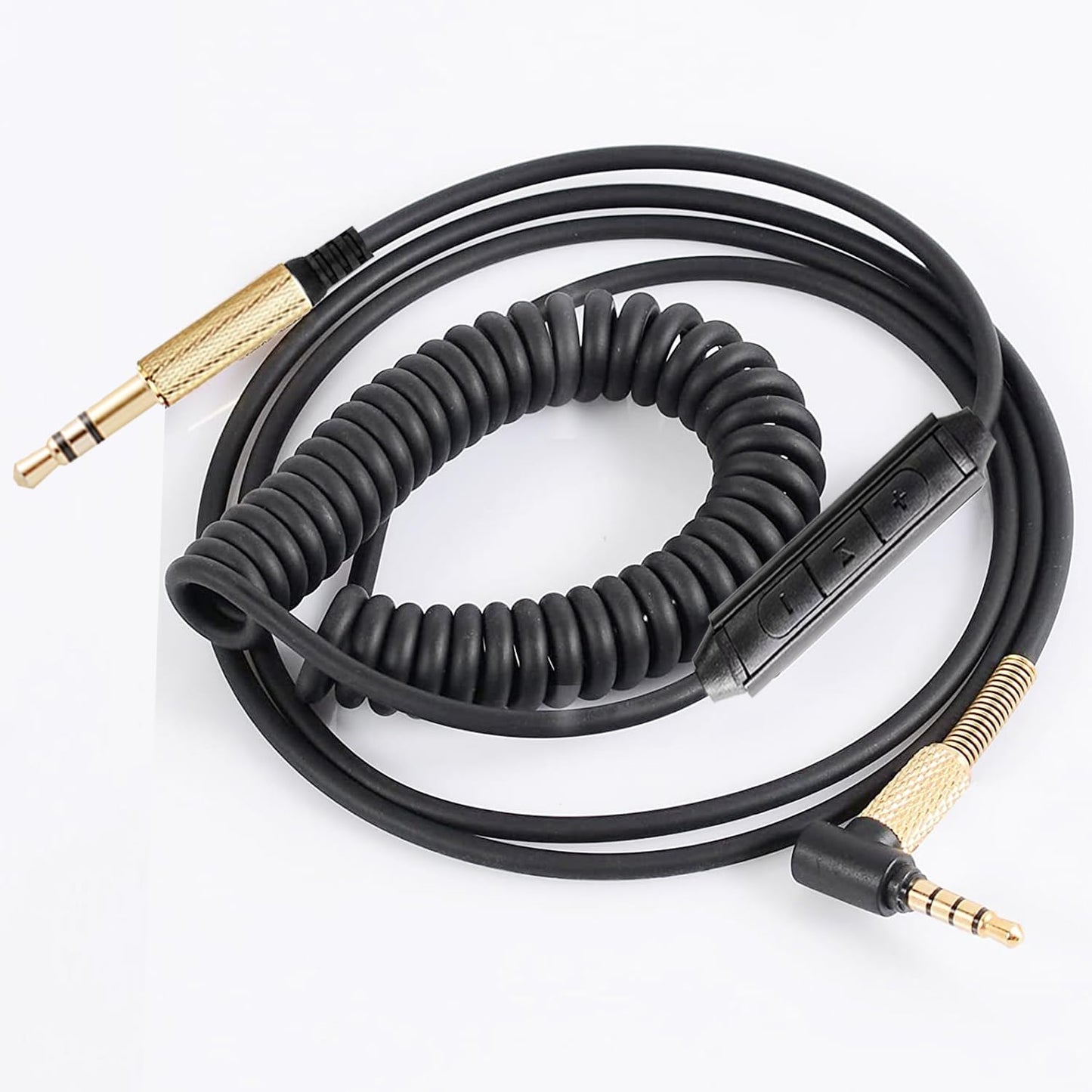FAAEAL Major3 Coiled Audio Cable Compatible with Marshall Major2 Major4 Beats Studio3 Solo3 Solo4 Headsets 3.5mm in-line Mic Volume Control Headphone…