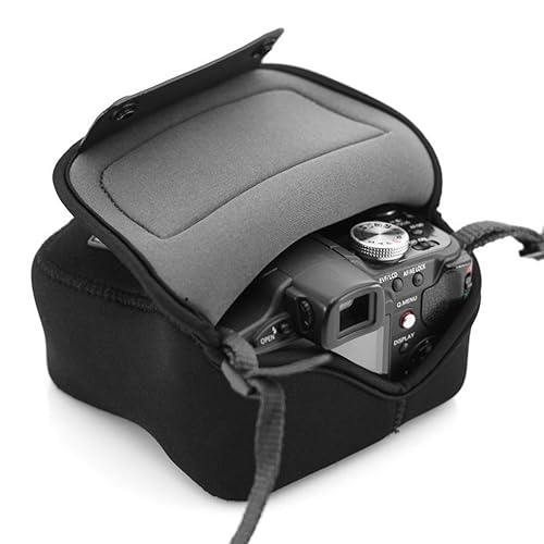 USA Gear Small Point-and-Shoot Camera Pouch - Neoprene Camera Sleeve for Sony ZV-1/ZV-1F/ZV-1 II, RX100 VII, Canon G7 X Mark III, OM System Tough
