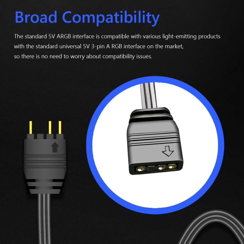 3Pin ARGB Controller 5V Aura RGB Controller Plastic SATA Power Supply Light Stripe Remote Controller