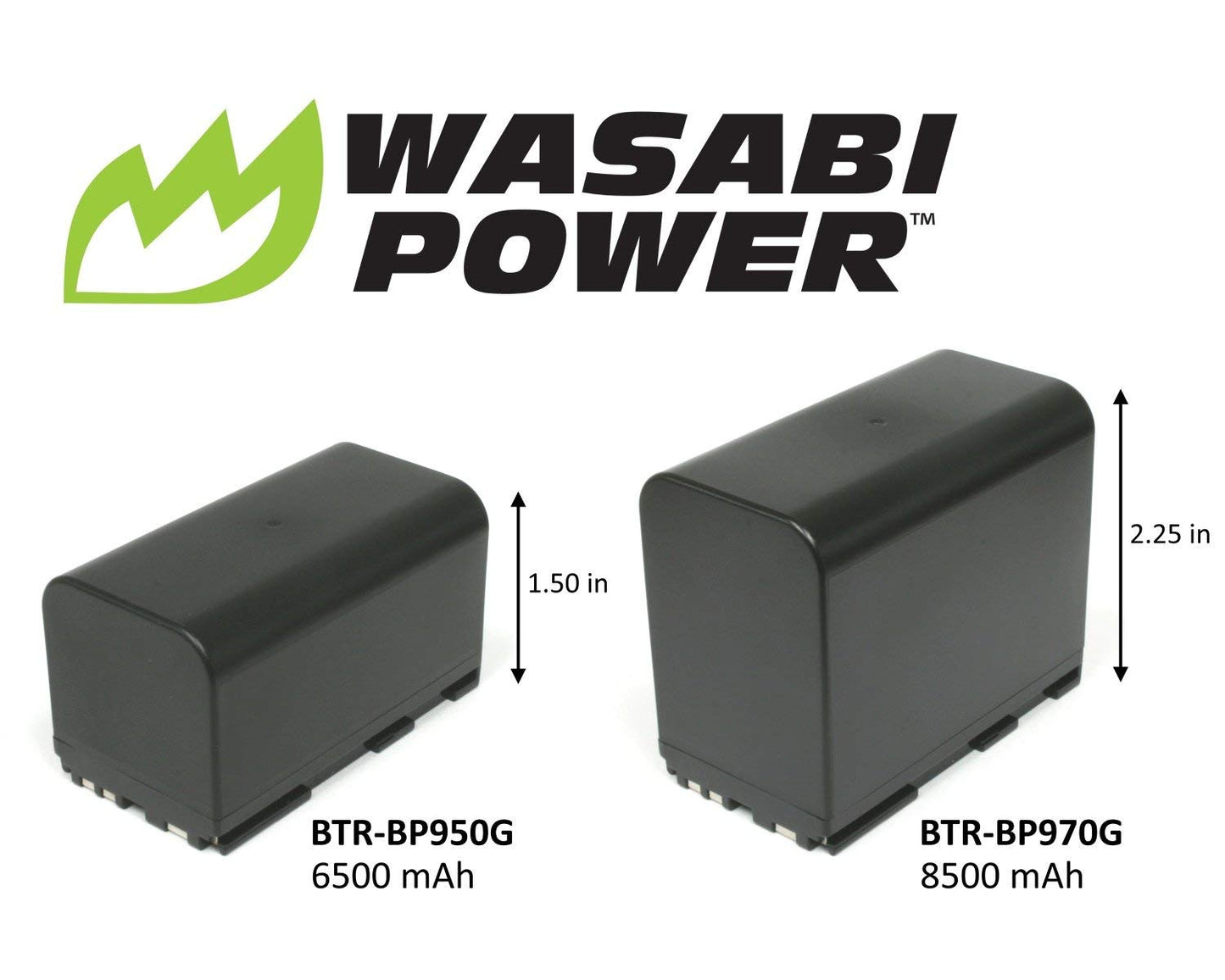 Wasabi Power Battery 2-Pack Charger for Canon BP-970G, BP-975 & Canon EOS C100 Mark II, C300 PL, C500 PL, GL2, XF200, XF205, XF300, XF305, XH A1S, XH