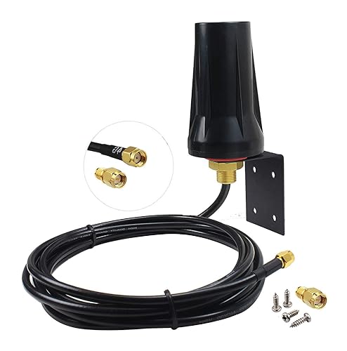 4G LTE Cellular Trail Camera Antenna with 10ft Low Loss Thicker Cable for Spypoint Flex Link Micro EVO Stealth Cam Tactacam Reveal X PRO Muddy
