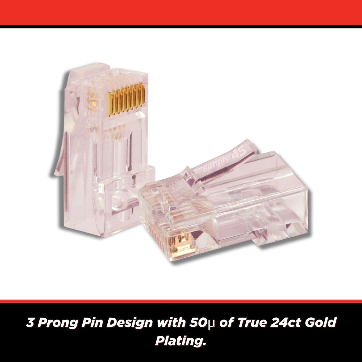 Simply45 Unshielded Pass-Through RJ45 Modular Plug
