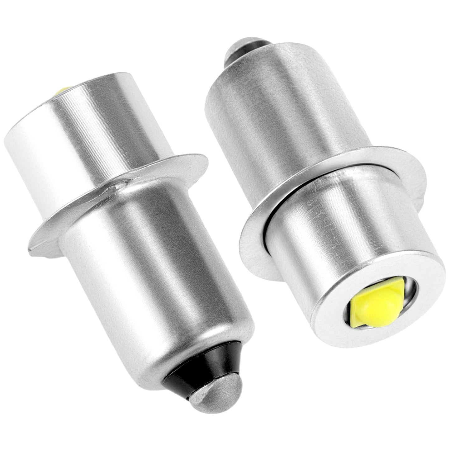 QWORK 5 Pieces LED Bulb 3W DC 4-12V P13.5S Base Flashlight Bulbs Replacement Kit - 220 Lumens for C&D Cell Flashlights, Daylight White
