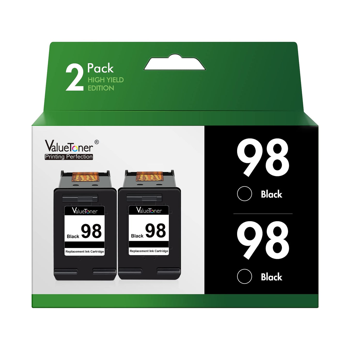 Valuetoner Remanufactured Ink Replacement for HP 98 (C9364WN) 2-Black