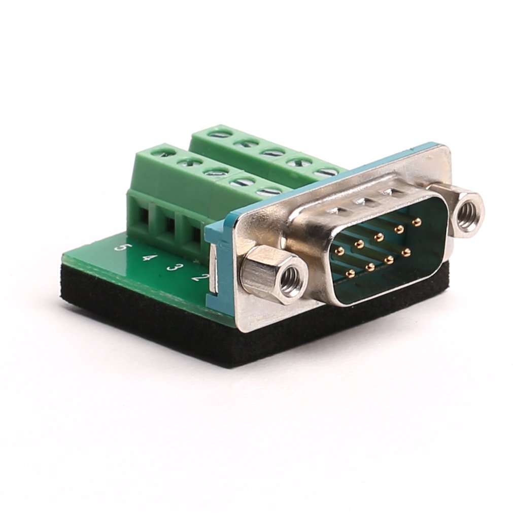 KINGDEE INC DB9 Breakout Board DB9 RS232 Serial Male to Terminal Block 10 Pin Adapter 2 Pack (Ultra Small Size)