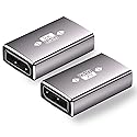 Cyberguys 2-Pack 1.4 DisplayPort Coupler, 8K@60Hz DP Female to Female Extension Adapter Connector Display Port Extender, HDR10, 32Gbps High-Speed