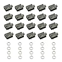 Hxchen 20Pcs 3.5mm (1/8inch) Plastic PCB Mount 5-Pin Mono and Stereo Socket Audio Connector PCB Panel Mount PJ-324M