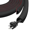 Wall Cord Hider, Flexible Self-Adhesive Wire Cover, Side-Open Cable Raceway for Cords on Wall, Cord Concealer for Mounted TV, Home Theater & Office