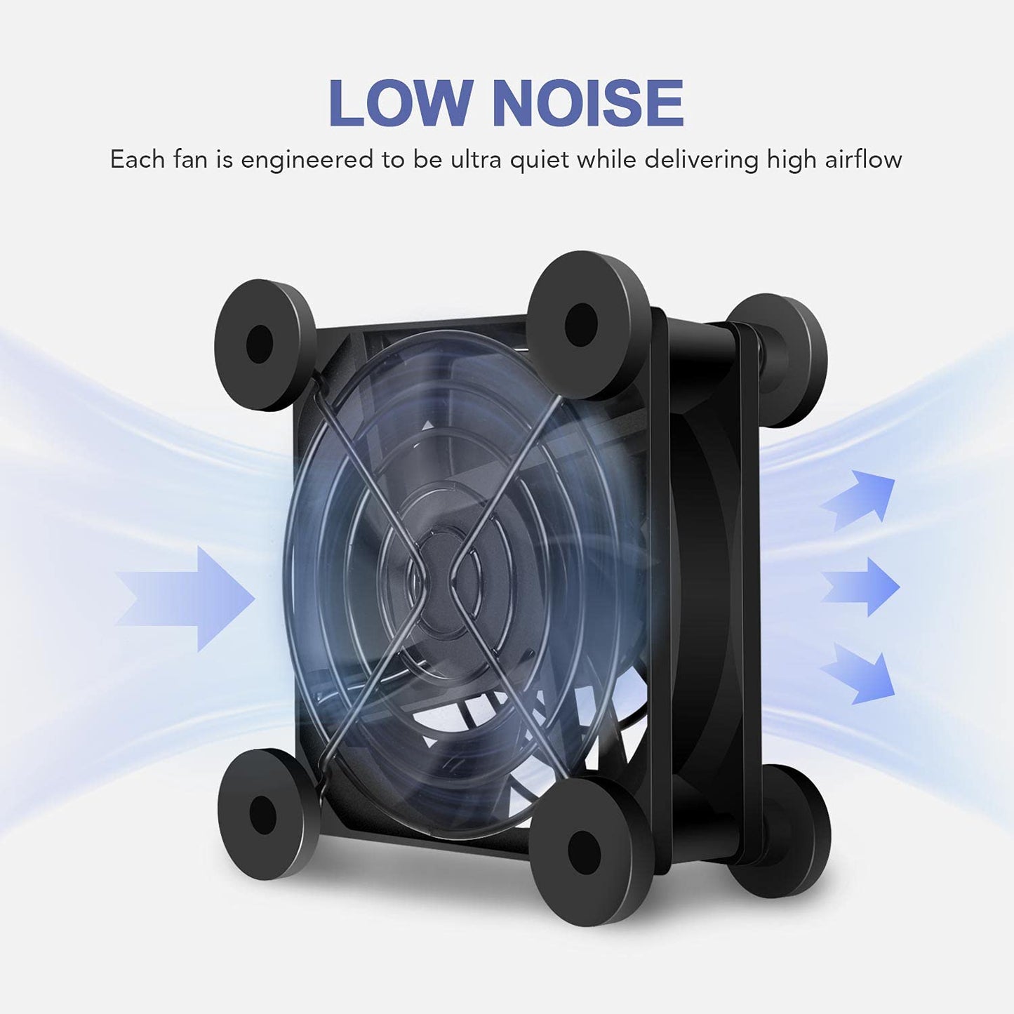 Simple Deluxe 92mm Quiet USB Fan with Multi-Speed Controller, High Performance Cooling Fan for Receiver Router DVR PlayStation, Xbox Computer Cabinet