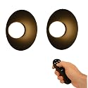 B&R Lighting Wireless Battery Operated Wall Sconce Light (2 Pack)- Magnetic and Rechargeable Wall Lights with Remote - 10,000 mAh Battery, Lighting