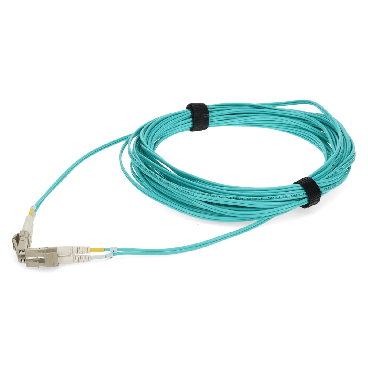 AddOn 1M LC (Male) to LC (Male) Aqua OM4 Duplex Plenum-Rated Fiber Patch Cable