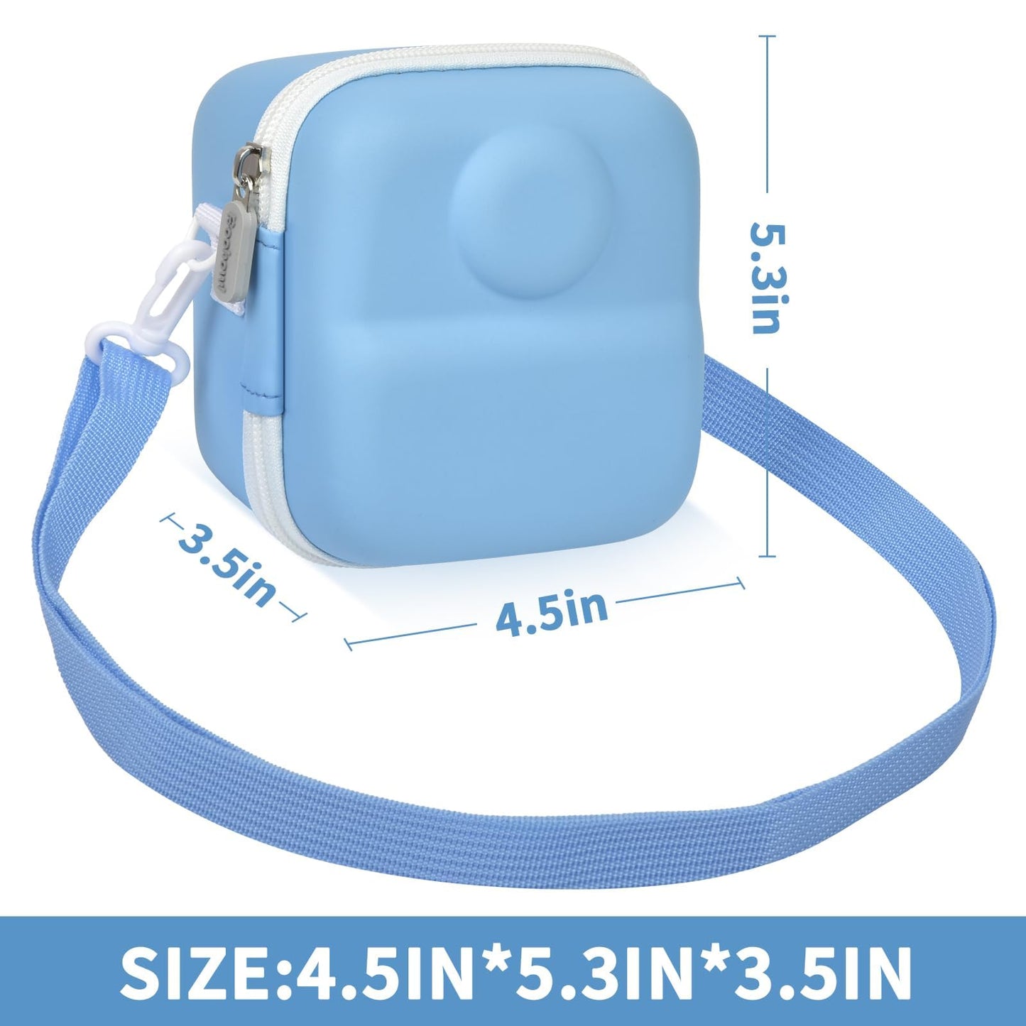 Boobowl Kids Instant Print Camera Case for Cimizi, for Masterbee, for Dylanto, for BOFIDAR, Portable Storage Bag with Shoulder Strap, Mesh Pocket