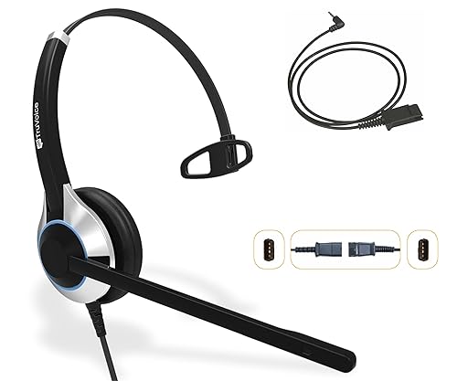 TruVoice HD-500 Premium Single Ear Headset with Noise Canceling Microphone and 2.5mm Cable for Cisco SPA303, SPA502g, SPA504g, SPA508g, SPA509g