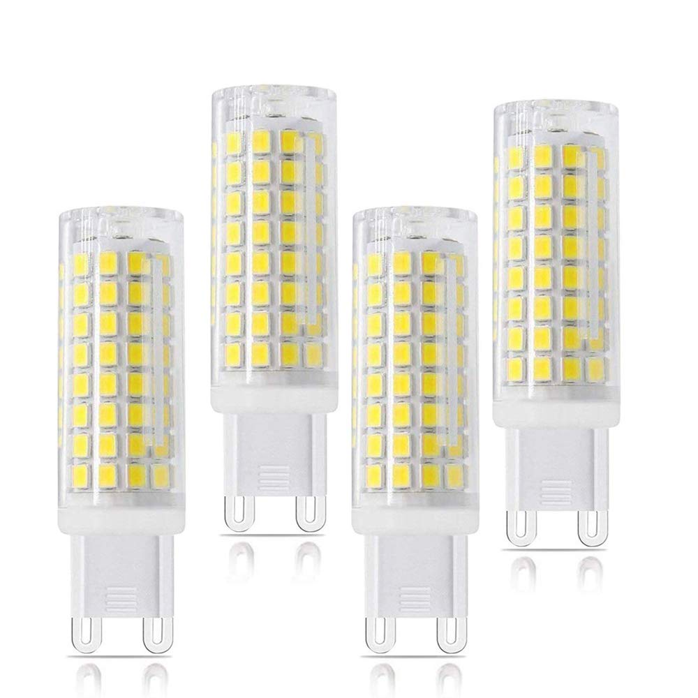 SYXKJ G9 LED Bulbs 7W Dimmable G9 Bi pin Base Bulb Cool White 6000k 4-Pack