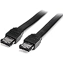 StarTech.com Shielded External eSATA Cable - eSATA cable - Serial ATA 150 - eSATA (M) to eSATA (M) (3 ft) - black (ESATA3)