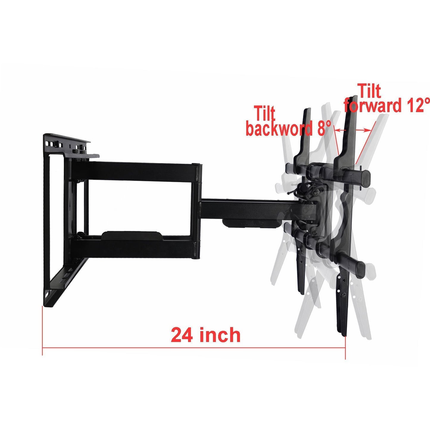 VideoSecu Full Motion Swivel TV Wall Mount Bracket for Samsung 75" UN75JU7100FXZA QN75Q9FAMFXZA UN75MU9000FXZA UN75KS9000FXZA UN75MU8000FXZA 82"