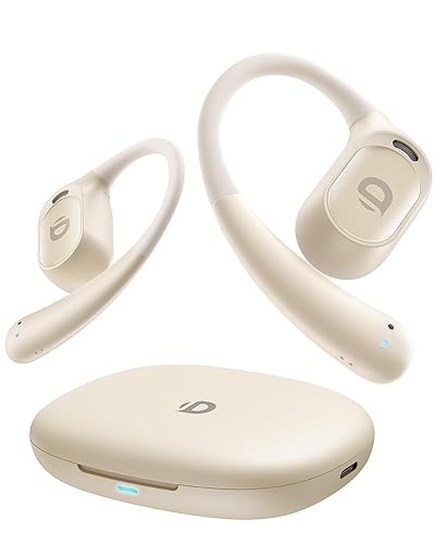 Open Ear Earbuds, True Wireless Open Ear Headphones with Earhooks, Air Conduction earphones, Touch Control, Dual Noise-Cancelling Mics, Up to 30…