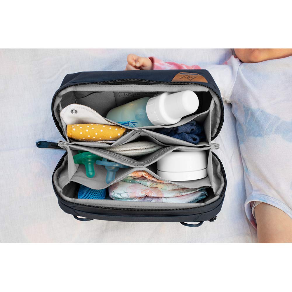 Peak Design Tech Pouch, Midnight, Electronics Organizer for Travel or Everyday Carry, Origami-Style Storage, Cable Pass-Through, Weatherproof Recycled