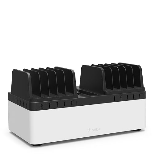 Belkin Store and Charge W/ Fixed Dividers - AC Classroom Charging Station for Laptops & Tablets Organization iPad Up To 10 Devices Including iPads