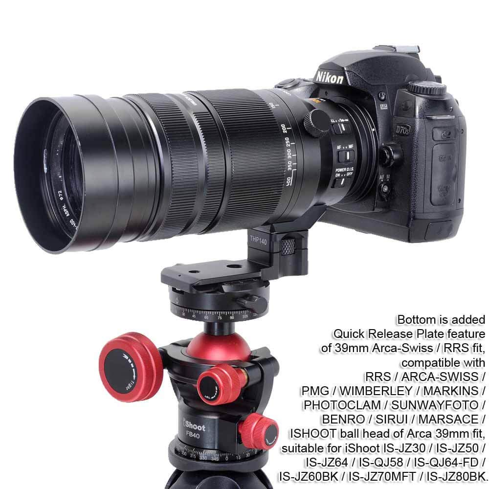 iShoot Metal Lens Collar Stand Tripod Mount Ring Base Replacement Foot Compatible with Panasonic Leica DG Vario-Elmar 100-400mm f/4-6.3 ASPH Power