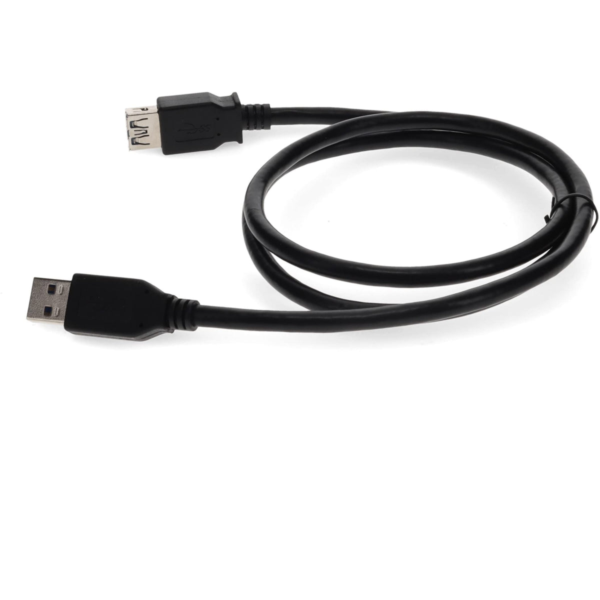 AddOn 2m USB 2.0 (A) Male to Male Black Cable