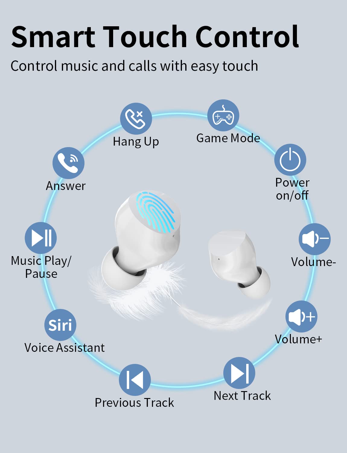Wireless Earbuds for Kids, Headphones with Cute Panda Charging Case with Mic, Noise Cancelling,Typ-C, 3D Stereo Waterproof Bluetooth buds for Sport