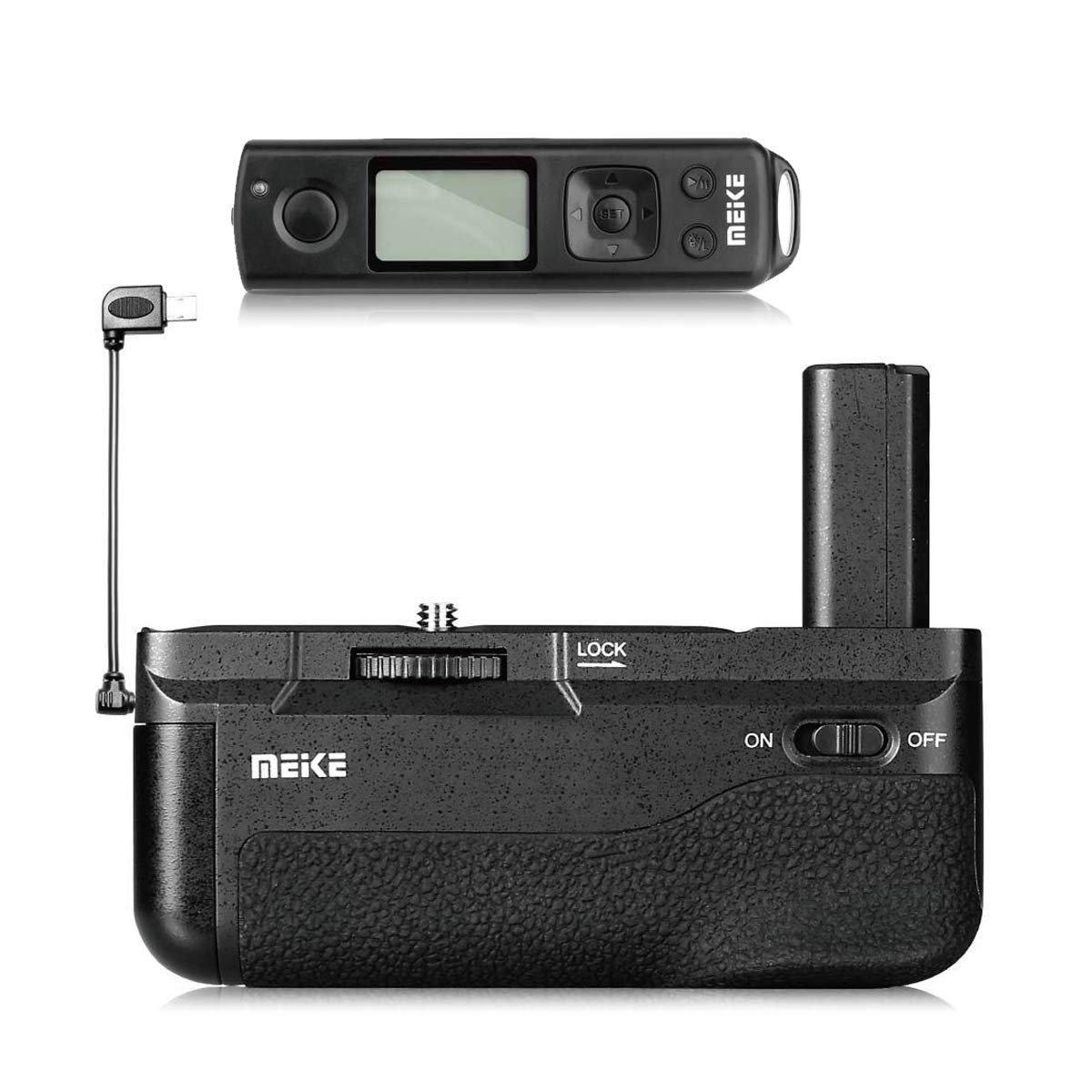 Meike A6300 Battery Grip, A6400 Battery Grip, A6000 Battery Grip, MK-A6300 Pro Built-in Battery Handle 2.4GHZ Remote Controller Up to 100M to Control