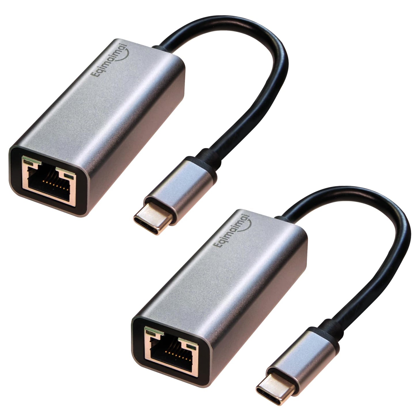 USBC Ethernet Adapter 2 Pack,2Pcs TypeC to RJ45 Ethernet Gigabit Network Adapter Compatible with Windows, MacOS, Linux, and More TypeC to RJ45