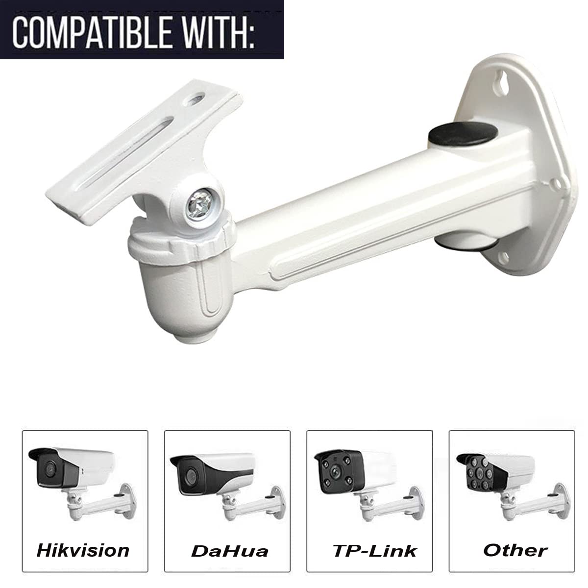 USIDAE Universal CCTV Security Camera Mounting, IP Camera Bracket, Aluminum Alloy Indoor Outdoor Wall Ceiling Mount Holder Stand Monitor Rotary