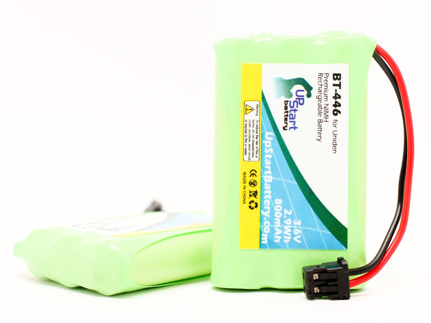 2X Pack - BT-446 Battery for Uniden Wham, TCX905, BT446, DCX700, TRU9485, TRU8866, TRU9466, TRU9496 Cordless Phones (800mAh, 3.6V, NI-MH)
