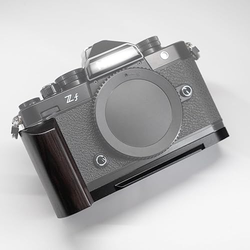 Iborrys L-Shaped Camera Handle ?Compatible with Nikon Zf Camera ?Precious Vintage Solid Wood | Handcrafted by Experienced Artisans (African Blackwood