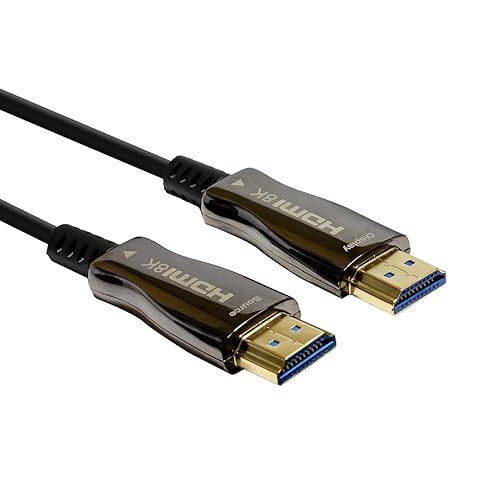 J-Tech Digital 8K HDMI Cable 100ft (30m) Fiber Optic HDMI 2.1, HDCP 2.3 | 8K 60Hz, 4K 120Hz, 4K 144Hz | HDR10, ARC, eARC | 48Gbps Ultra High Speed
