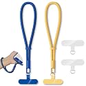 KITANIS 2 Pack Phone Lanyard,2×Phone Wrist Strap,4×Tether Tabs,Universal Cell Phone Multifuctional Patch Polyester Lanyards,Cell Phone Hand Strap