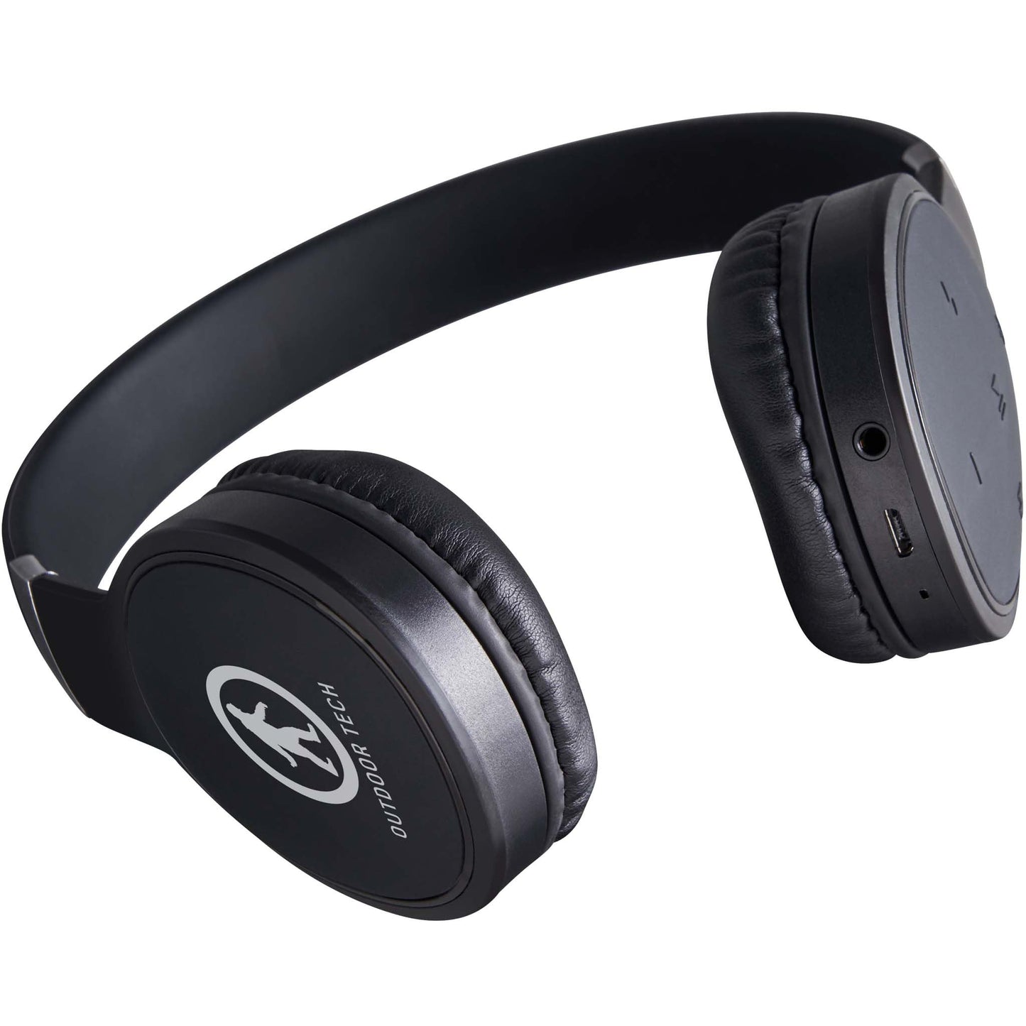 Outdoor Tech - Komodo Over-The-Ear Bluetooth Headphones, Black - Wired and Wireless, Touch Controls for Music, Microphone, and Answering Phone Calls