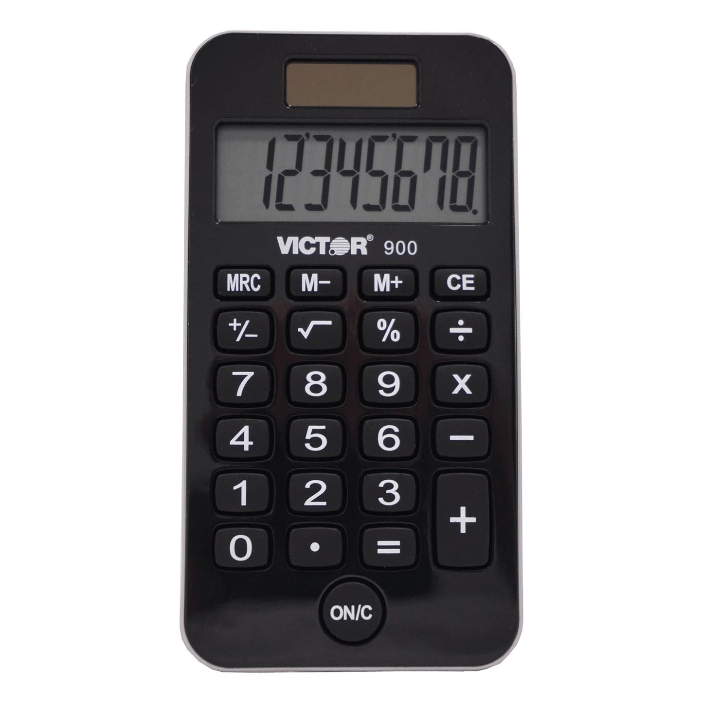 Victor 900 8-Digit Standard Function Calculator with Hard Protective Cover, Solar and Battery LCD Display, Small Pocket Calculator for Students