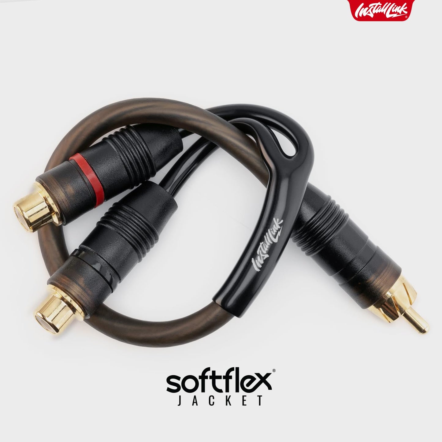 Install Link RCA Audio Cable for Subwoofer or Stereo Cable, Y Adapter 1-Male to 2-Female Splitter, 2pk