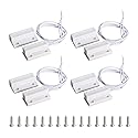 Aoje-Link RC-38A NC Wired Magnetic Door Switch Window Sensor Alarm for Home Security Access Control and Burglar Alarm Systems White 4pcs