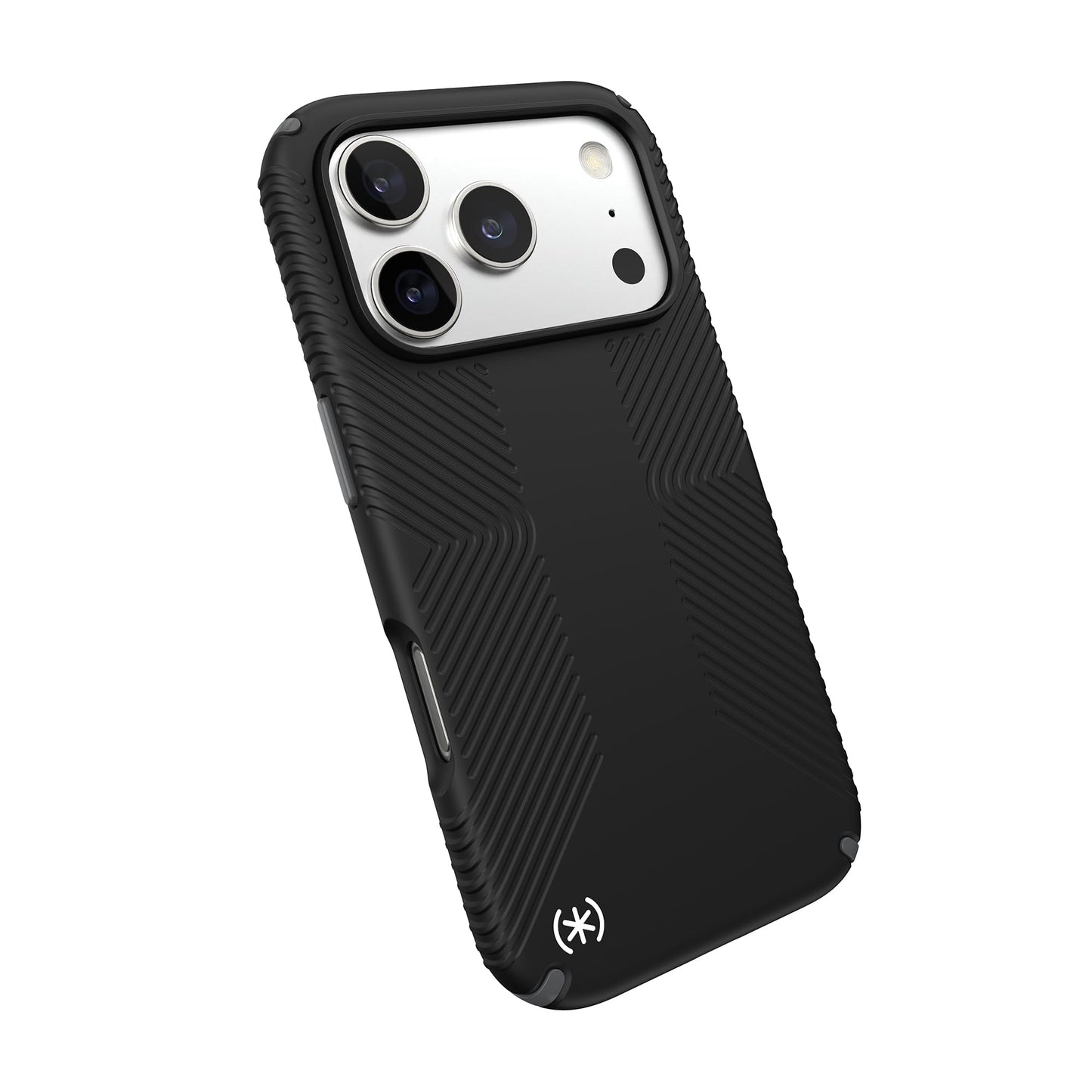 Speck PRESIDIO2 Grip for iPhone 17 Pro Case, MagSafe-Compatible, Slim Protective Case, Black/Slate Grey/White