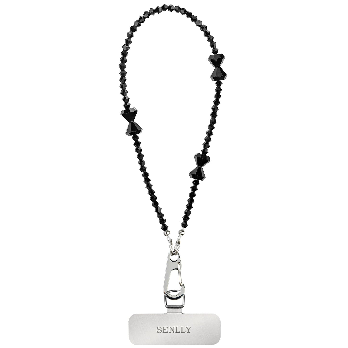 SENLLY Wristlet Phone Lanyard Charm, Selected K9 Crystal Wrist Strap, Use Stainless Steel Hardware, Jewel Gift for Women