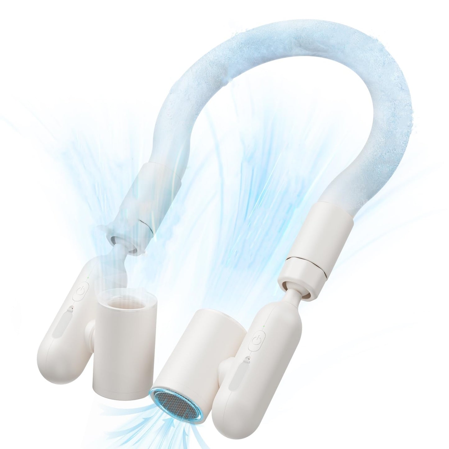 muriciter Portable Personal Neck Cooling Fan: Neck Fans Blowing Cold Air - USB Rechargeable Wearable Personal Cooler with 6000mAh Battery for Travel