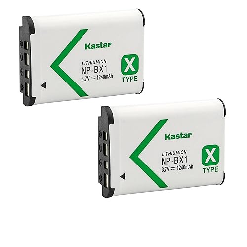 Kastar 2-Pack NP-BX1 Battery Replacement for Sony HDR-CX440, HDR-GW66, HDR-GWP88, HDR-MV1, HDR-PJ240, HDR-PJ240E, HDR-PJ270, HDR-PJ270E, HDR-PJ405
